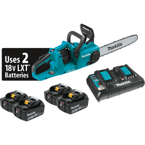 Chain Saw 18V X2 Brushless w/ Two Extra Batteries - XCU03PT1-Makita