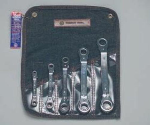 5 Pc. Ratcheting Box Wrench Set, Offset 1/4"-7/8"-Wright Tools