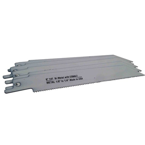 6″ x 14TPI Blu-Mol® Bi-Metal Reciprocating Saw Blade (5 pack)-Disston
