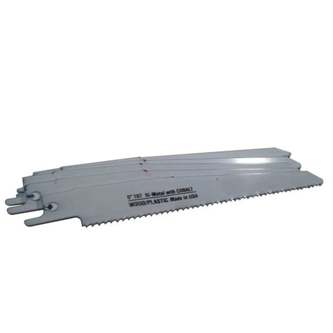 6″ x 10TPI Blu-Mol® Bi-Metal Reciprocating Saw Blade (5 pack)-Disston