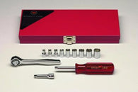 1/4" Dr., 12 Pc. Socket Set, 3/16" - 1/2"-Wright Tools