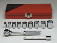 3/8" Dr., 11 Pc. 12 Pt. Std. Socket Set, 3/8" - 7/8"-Wright Tools