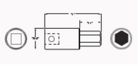 3/8" Drive Metric Hex Socket Replacment Bit-Wright Tools
