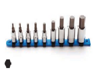 3/8" & 1/2" Drives, 9 Pc. Hex Bit Sockets, 4mm - 17mm-Wright Tools