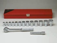 1/2" Dr., 15 Pc. Socket Set, 7/16" - 1-1/4"-Wright Tools