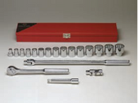 1/2" Dr., 19 Pc. Socket Set, 3/8" - 1-1/4"-Wright Tools