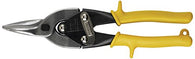 10" Midwest Aviation Snips, Cuts Straight, Yellow-Wright Tools