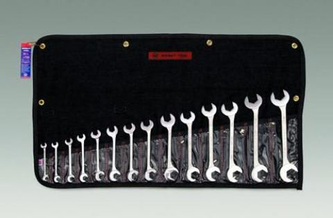 14 Pc. Open End, Double angle 15 & 60 Degrees-Wright Tools