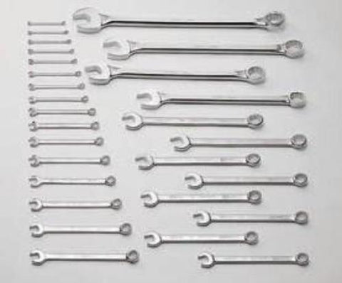 28 Pc. 12 Pt. Metric Combination Wrench Set, 6mm-50mm-Wright Tools