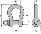 Peer-Lift Screw Pin Anchor Shackles (RR-C-271F, Type IVA, Grade A, Class 2)-Peerless Industrial Group