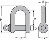 Peer-Lift Screw Pin Chain Shackles (RR-C-271F, Type IVA, Grade A, Class 2)-Peerless Industrial Group