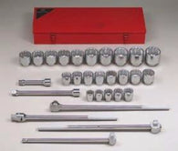 1" Dr., 29 Pc. 12 Pt. Std. Socket Set, 1-7/16" - 3-1/8"-Wright Tools