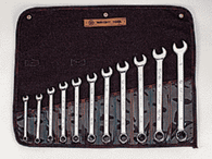 11 Pc Full Polish Combination Wrench Set 3/8" - 1" 12 Pt.-Wright Tools
