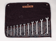 11 Pc. Full Polish Metric Combination Wrench Set 7mm-19mm 12 Pt-Wright Tools