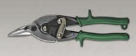 10" Midwest Aviation Snips, Cuts Right, Green-Wright Tools