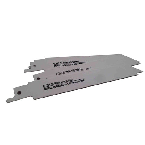 6″ x 18TPI Blu-Mol® Bi-Metal Reciprocating Saw Blade (5 pack)-Disston