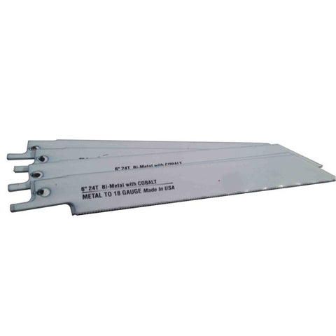 6″ x 24TPI Blu-Mol® Bi-Metal Reciprocating Saw Blade (5 pack)-Disston