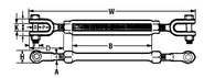 Jaw & Jaw Turnbuckle-Campbell Chain