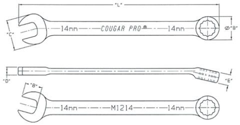 Metric Combination Wrench-Full Polish-Cougar Pro