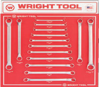 15 Pc. Fractional 12 Pt. Double Box End Wrenches-Wright Tools