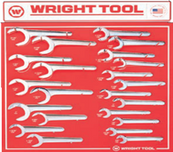 22 Pc. Fractional Service Wrenches-Wright Tools