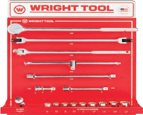 16 Pc. 3/4" Dr. 12 Pt. Sockets, Handles & Attachments-Wright Tools