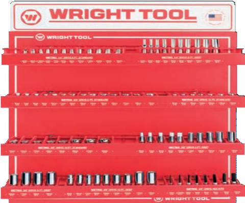 78 Pc.Metric 1/4" & 3/8" Dr. 6 & 12 Pt. Sockets-Wright Tools