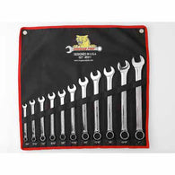 11 Pc. Full Polish Combination Wrench Set SAE (3/8" to 1")-Cougar Pro