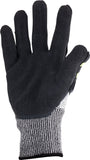 CUT 5 IMPACT, HiViz TPR’s, salt and pepper FIBERWIRE Liner, Crinkled Latex Palm EN388 3544-Lift Safety