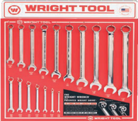 17 Pc. Fractional Combination Wrenches - Satin-Wright Tools