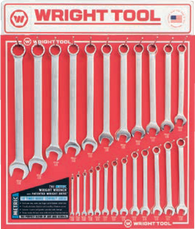 19 Pc. Metric Combination Wrenches - Full Polish-Wright Tools