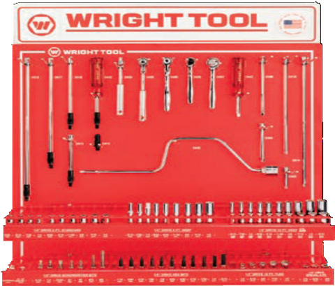 79 Pc. 1/4" Dr. 6 & 12 Pt. Sockets, Handles & Attachments-Wright Tools