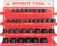 33 Pc. 3/4" Dr. 6 & 12 Pt. Deep Impact Sockets-Wright Tools