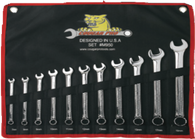 11 Pc. Full Polish Combination Wrench Set Metric (7mm to 19mm)-Cougar Pro