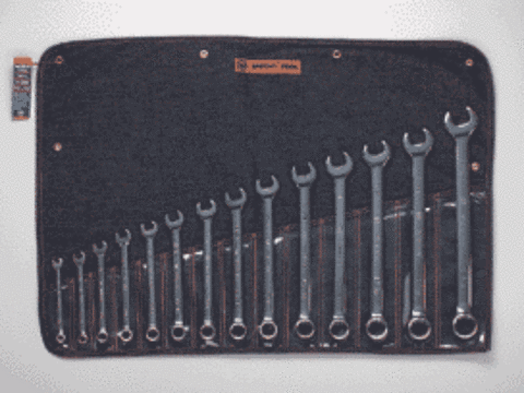 14 Pc. Full Polish Combination Wrench Set 3/8" - 1-1/4" 12 Pt.-Wright Tools